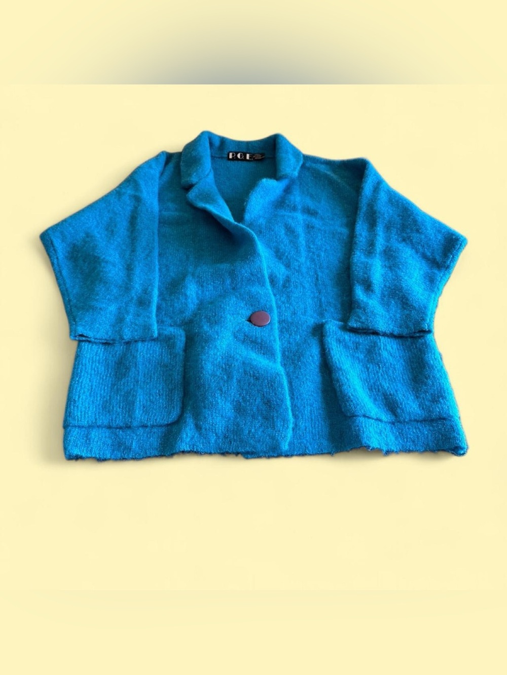 Vintage P.G.E Mohair Blend Teal Green Cardigan Women’s Medium
